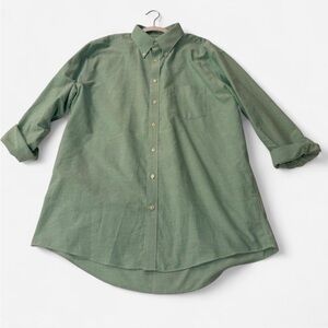Stafford Casual Green Men’s Button-Up Shirt